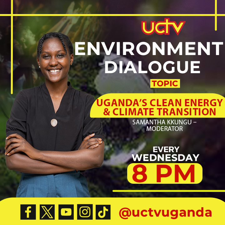 uctvuganda's tweet photo. Join us tonight at 8PM for Environment Dialogue
Topic: Uganda's Clean Energy & Climate Transition
Moderator @SamanthaKkungu
Guests @Mbabazi_deo Oburye – ED COTI
@kigongokr7 – Environmentalist & Sustainable Development Analyst #uctv #EnvironmentDialogue https://t.co/ajwCuZaVJV