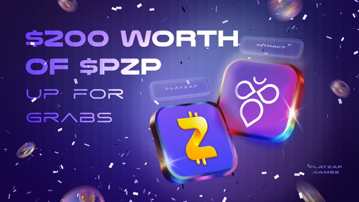🚨 PlayZap Games x <a href="/IntractQuests/">Intract Quests</a> is now LIVE 🔥

Complete the quest, join the fun, and stand a chance to win $200 worth of $PZP 🎯

We’ll be raffling rewards to 20 lucky players! 💎

🗓 Ends: 27th August
⚡ Starts now: quest.intract.io/quest/689c624e…

Win big, play bigger your moment is