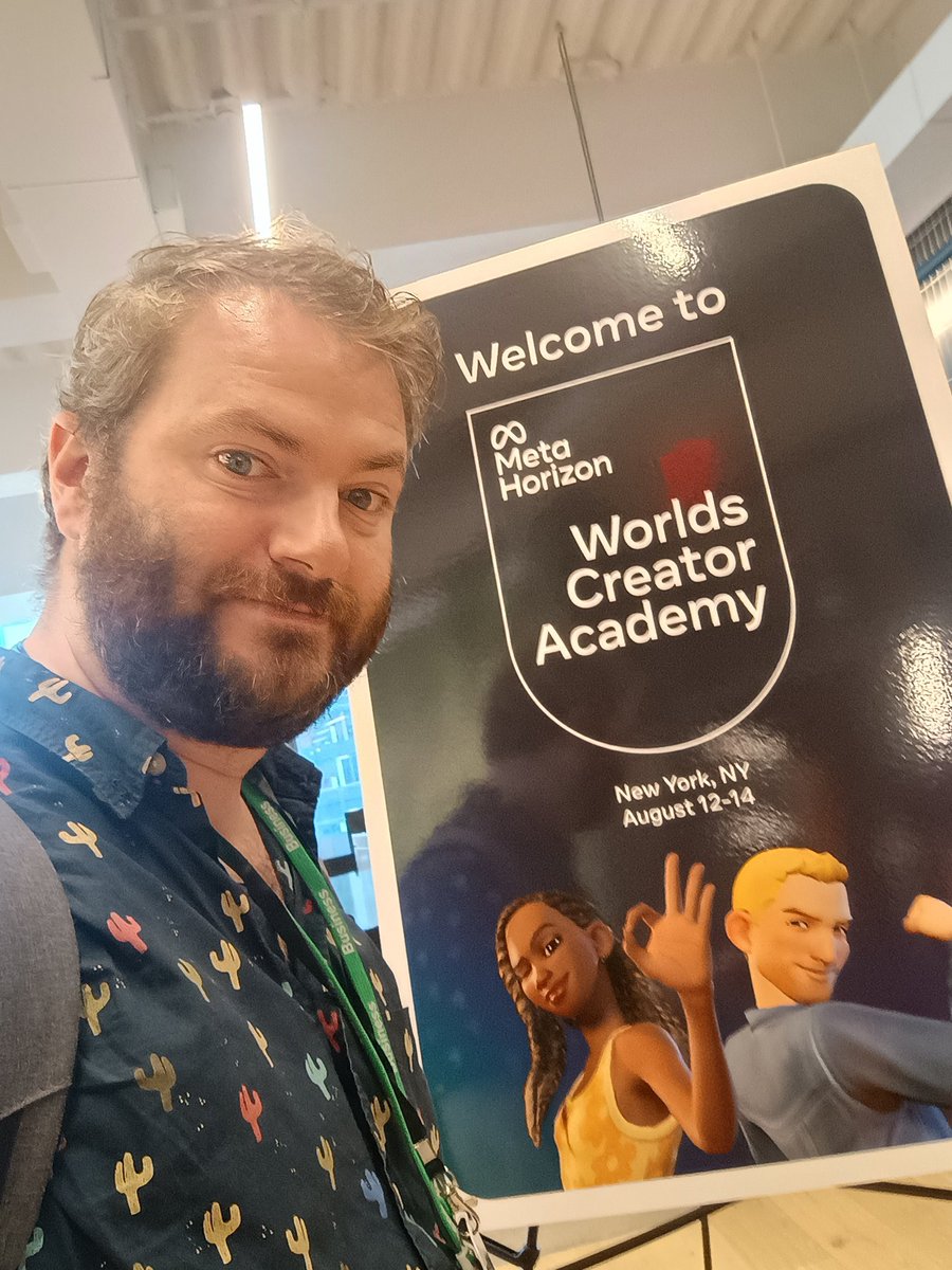 Wallmasterr's tweet photo. I'm at a #meta bootcamp for horizon worlds in newyork right now :o

#mhcp #gamedev #webxr https://t.co/o52VIssto8