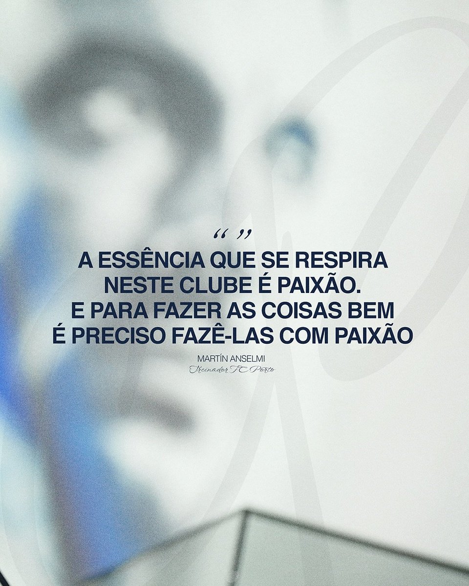 Martín Anselmi abdicou de 50% da compensação financeira a que tinha direito. Boa sorte, Míster! 💙🤍