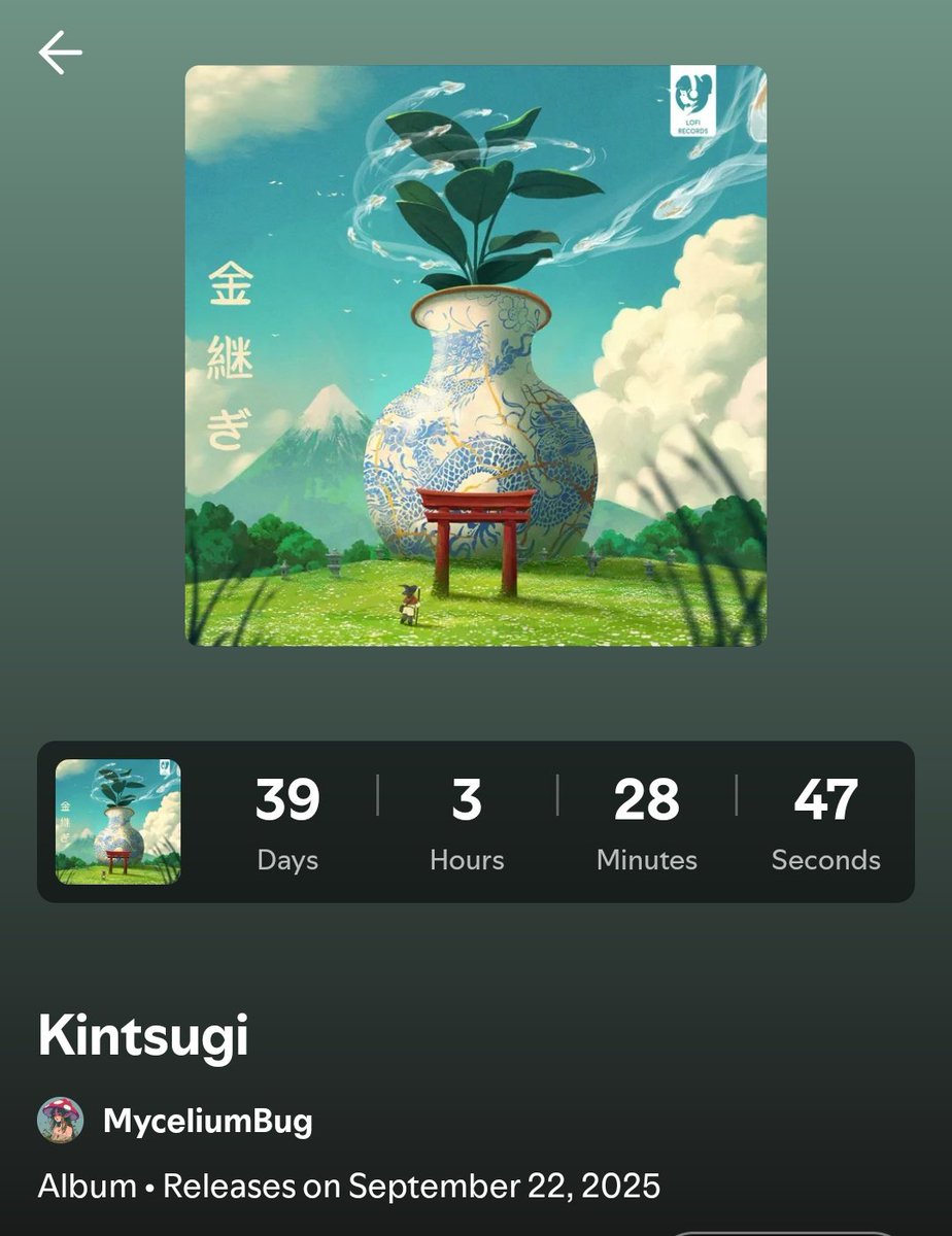 Lofi Girlから来月リリース🎉MyceliumBugのオリエンタルlofiアルバム🌿リリースまであと39日👀✨
このアルバムには、この春に私とRonin's AnthemでコラボしたVinduも参加しています🔥⚔ そしてイタリアのpepperonibeats🥳
これまで共に歩んできた友人達が贈る日本のカルチャーへの愛溢れるアルバム🌸