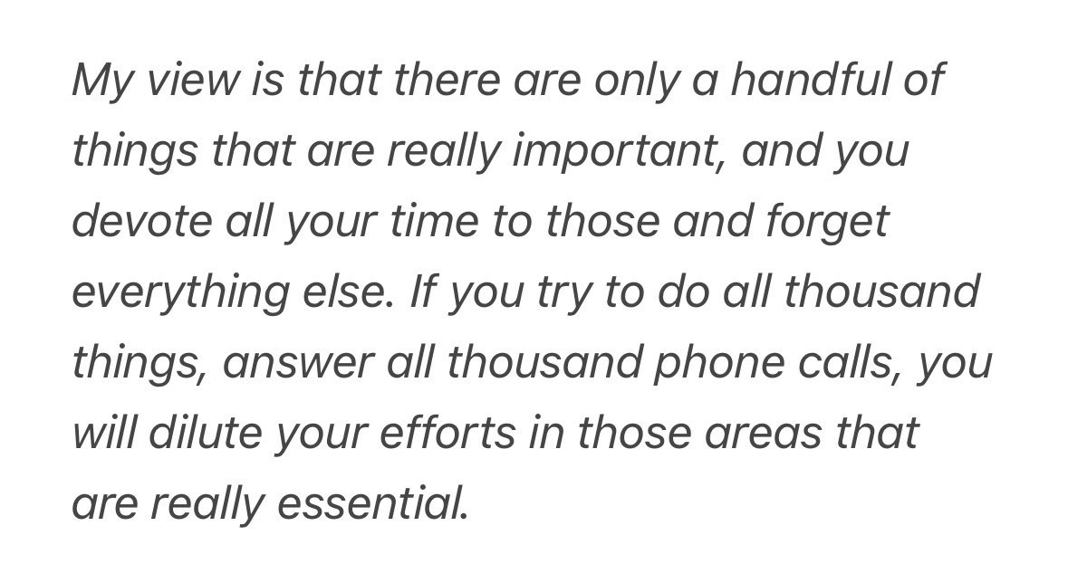 Larry Ellison: Focus relentlessly on the most important goal. Forget everything else.