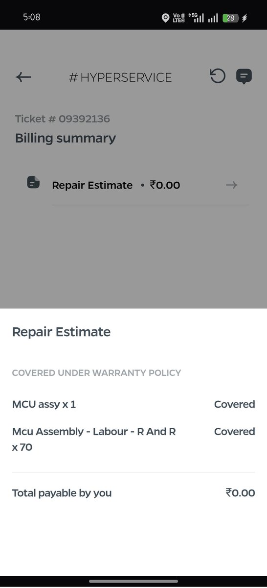 Amonekumar's tweet photo. My Ola Scooty MCU has failed for the 3rd time. Ola Hyper Service promises 1-day service or a backup vehicle, but your executive says there's no backup scooty service in Bihar. Then why advertise 1-day Hyper Service here? This is misleading. #OlaElectric https://t.co/CFiKKdy9Id
