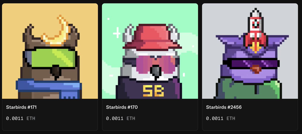 scoop up some birds for FREE (almost) 

who knows what power they might hold 👀