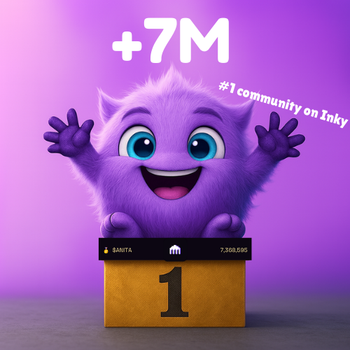 $ANITA army on Inky just blasted past 7M+ points and is STILL holding that #1 crown 💜

Want to trade across chains with zero gas fees while backing your community?

Join Inky by <a href="/krakenfx/">Kraken</a> 
🔗inky.kraken.com/r/anitamaxink
