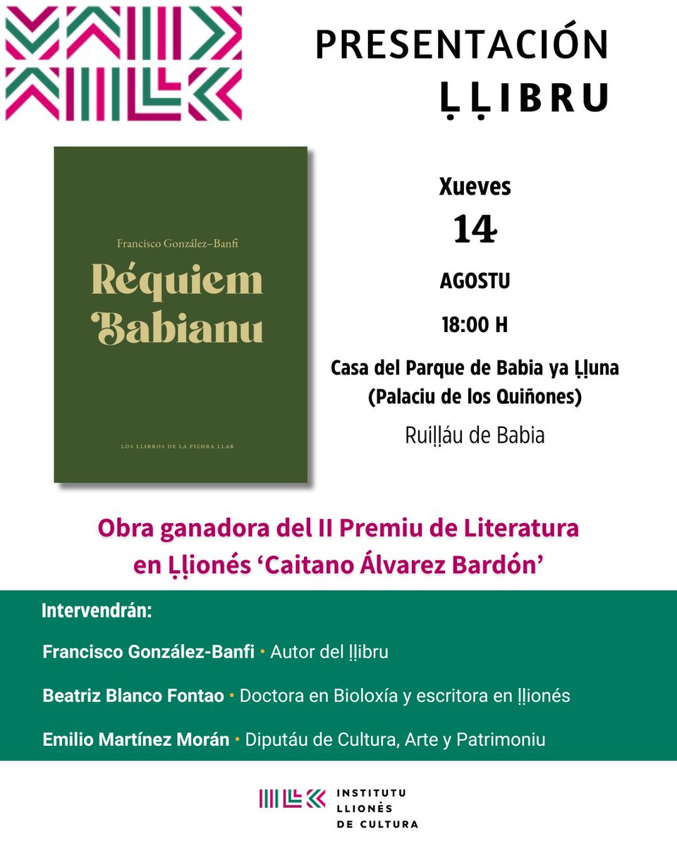 La novela ganadora de la anterior edición del premio Caitano Álvarez Bardón, ‘Réquiem babianu’, se presenta mañana jueves en el Palacio de los Quiñones de Riolago.