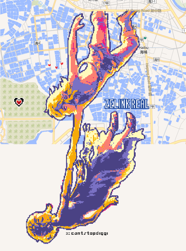 i finally finished my big #zelink monument in the doxxing game

come check it out- it's in the wetlands south of Tainan and north of Kaohsiung in Taiwan.