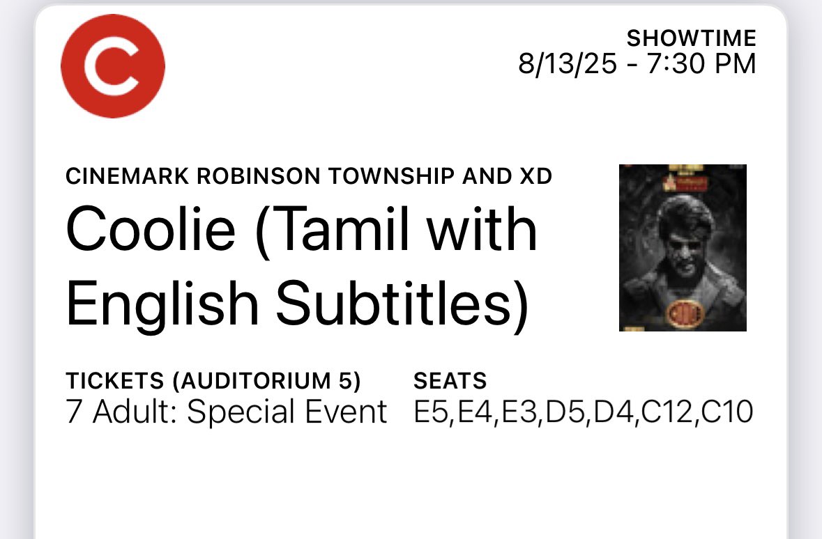 #Coolie #FDFS
4 am IST 🔥