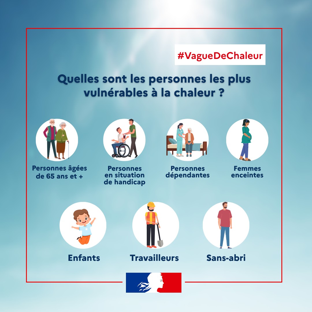 Image de Préfète de l'Ardèche - #Canicule | 🌡 Face à la canicule, tout le monde est vulnérable. N'attendez pas les premiers effets 