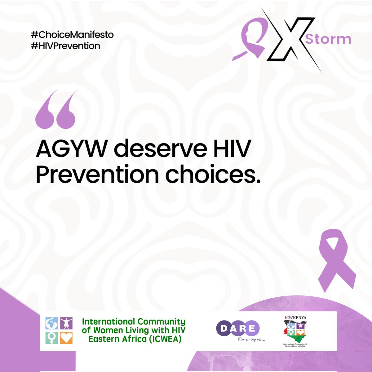 AGYW deserves HIV prevention choices 
#ChoiceManifesto
#Nameittoendit
#HIVprevention