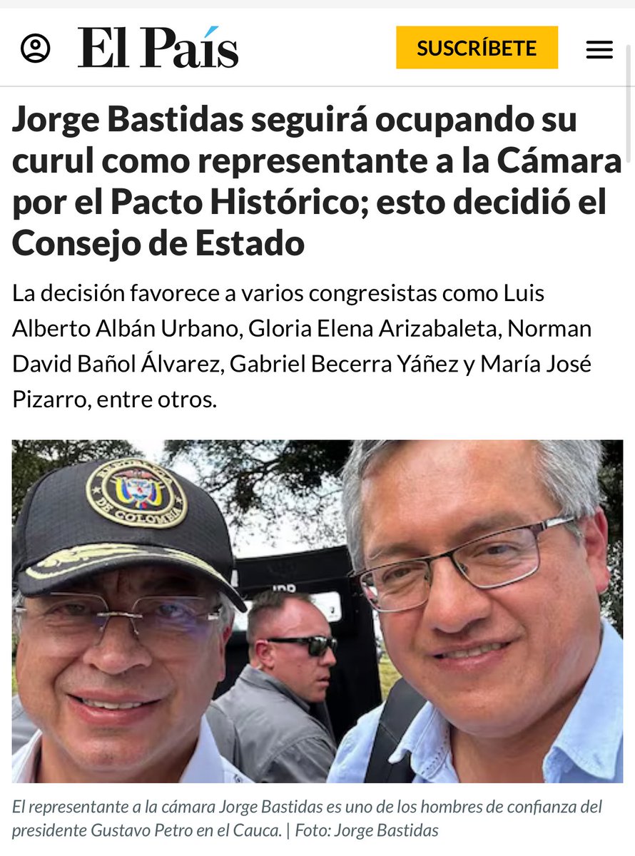 El Consejo de Estado le da la razón a la bancada del Pacto Histórico. 
elpais.com.co/politica/jorge…