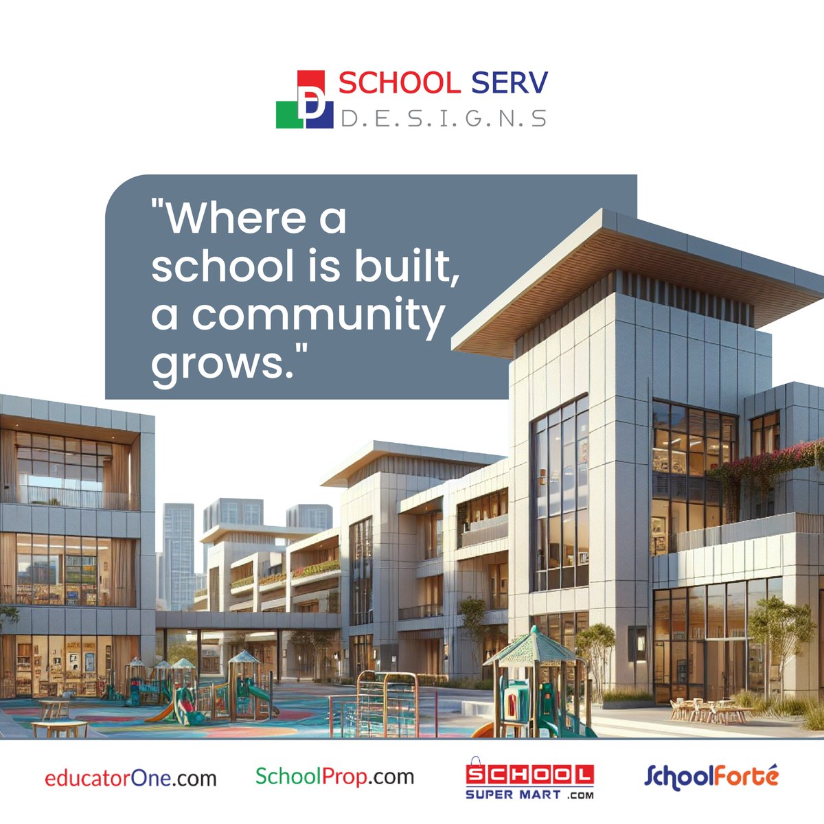 At School Serv Designs, we believe that the best school designs are both beautiful and responsible. As a full-service school architecture firm, we are pioneers in creating environmentally and economically sustainable school designs across India.-schoolservdesigns.in/#SustainableSc…