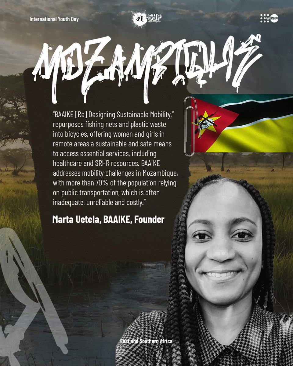 UNFPA_SYP's tweet image. In 🇲🇿, many young people are acting as agents of change, leading action and driving innovation to address pressing issues like climate crisis &amp;amp; persistent gender inequities. Their #LocalActions are changing lives. 
#IYD2025
@UNFPAMocambique 
@AfriYANESA