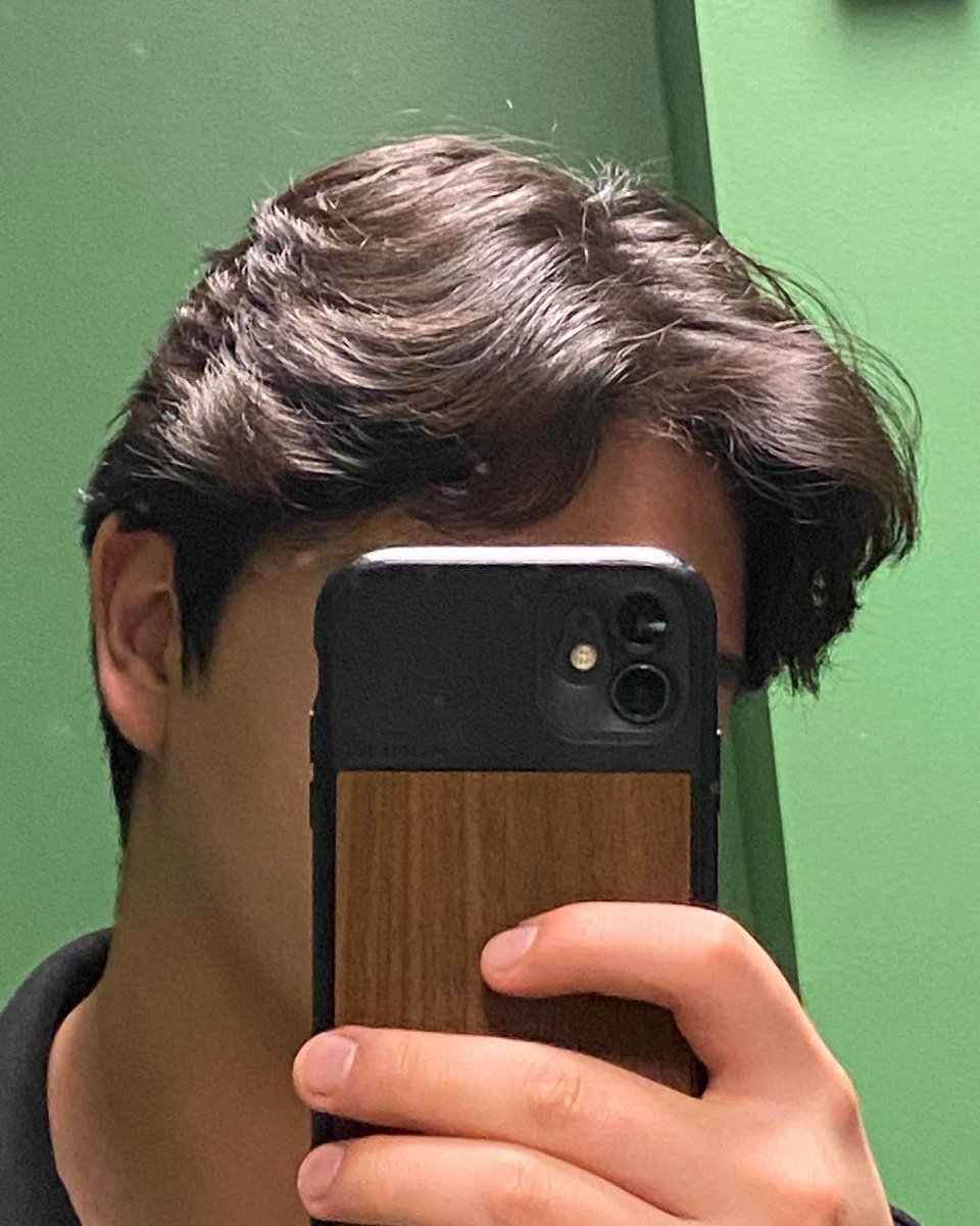 Hair’s almost long enough for me to have curtains again