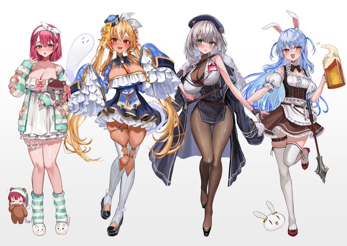 衣装シャッフル×ホロライブファンタジー 夏コミでアクスタになります!