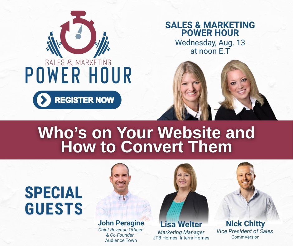 denimmarketing's tweet image. ⏰ Today’s the day! Sales &amp;amp; Marketing Power Hour starts at noon ET. Learn how to ID your website visitors and convert more leads.

Register now: us02web.zoom.us/webinar/regist…
#HomebuilderMarketing #WebsiteConversion