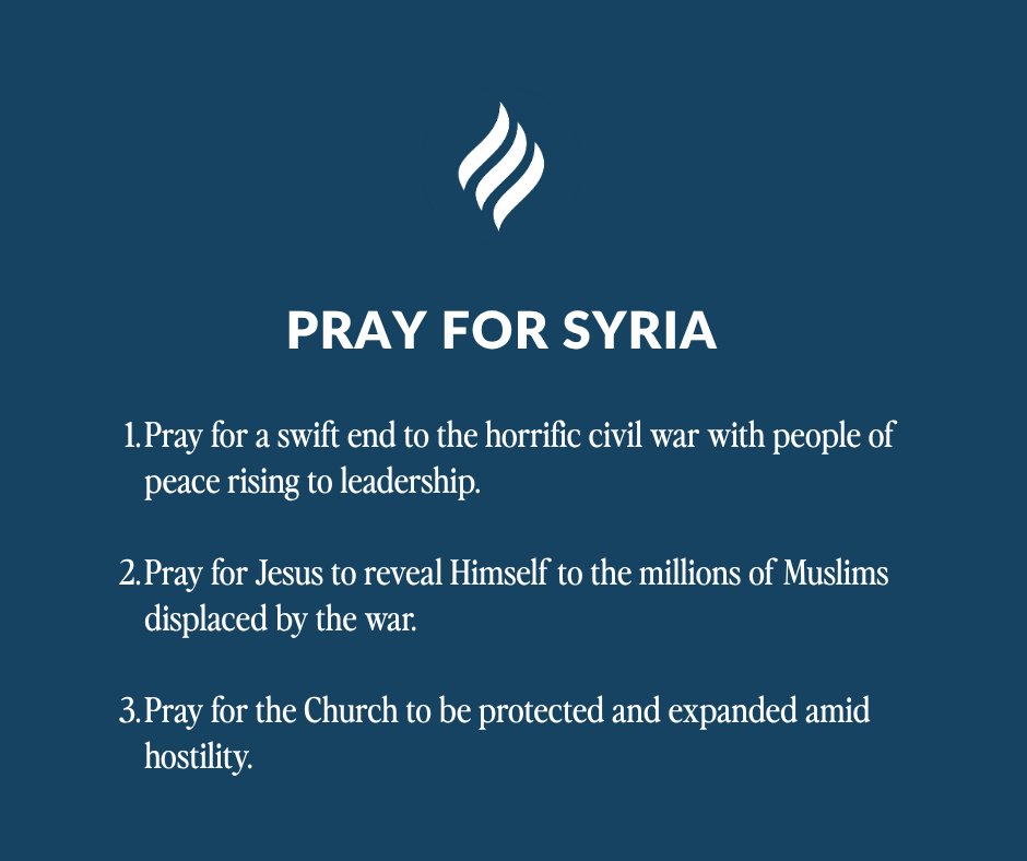 Syria = Violence. War. Conflict. Hopeless is what it seems when you scan any Syrian headline in recent memory. Yet FAR from hopeless, THERE IS HOPE for Syria — through Christ!

#prayforSyria #praythenews #prayer