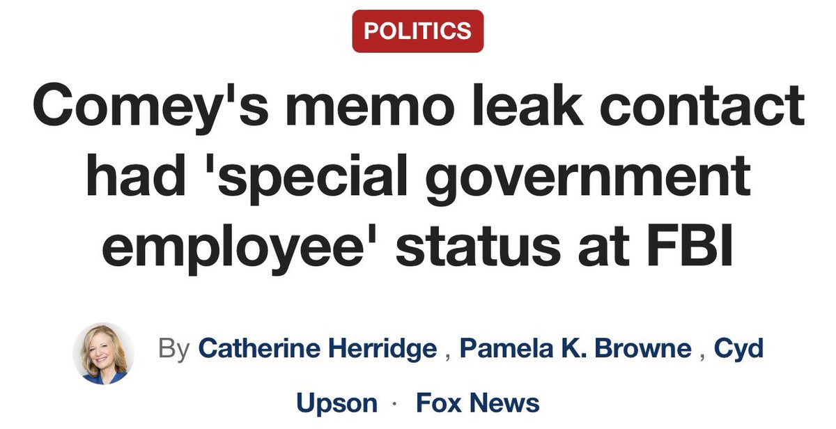 Catherine Herridge (@c__herridge) on Twitter photo Newly declassified records via <a href="/FBIDirectorKash/">FBI Director Kash Patel</a> add detail and reinforce findings of our 2018 report that exposed <a href="/Comey/">James Comey</a>’s strategic media leaks in the Russia probe + the role of a Columbia University Professor.
foxnews.com/politics/comey… Newly declassified records via <a href="/FBIDirectorKash/">FBI Director Kash Patel</a> add detail and reinforce findings of our 2018 report that exposed <a href="/Comey/">James Comey</a>’s strategic media leaks in the Russia probe + the role of a Columbia University Professor.
foxnews.com/politics/comey…