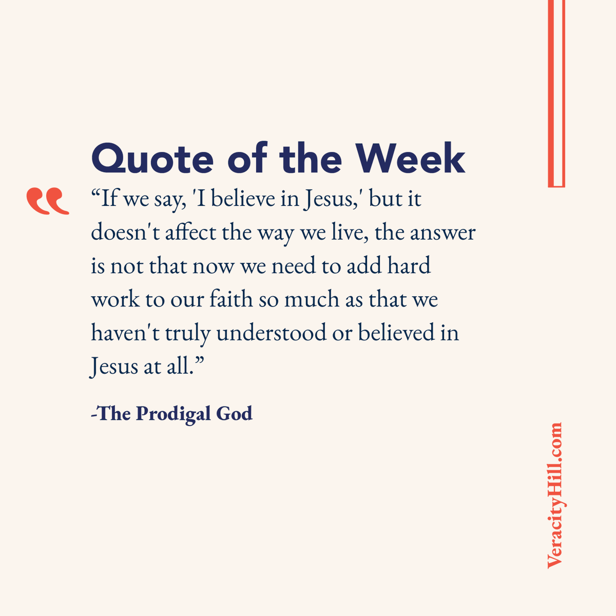 VeracityHill's tweet image. Have you read Timothy Keller's "The Prodigal God"? #TimKeller #TheProdigalGod #apologetics #theologianoftheweek