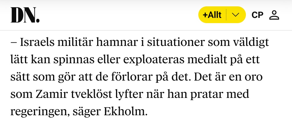 Försvarshögskolans Överstelöjtnant Anders Ekholm beskriver i DN folkmordet som en medial risk. Som om de ofattbara krigs- och människorättsbrotten är ett PR-spinn.