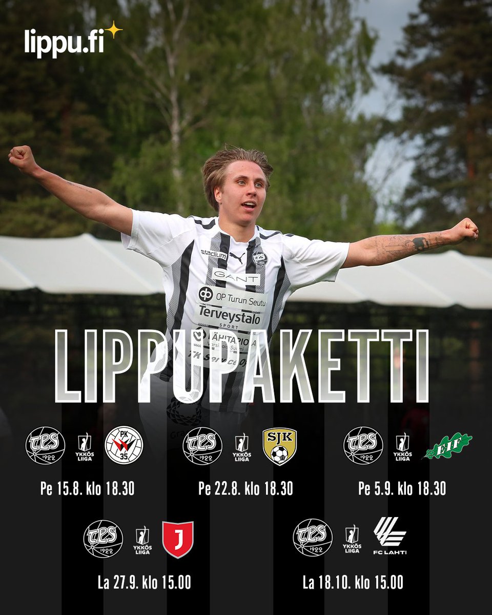 Lippupaketti Tepsin loppukauden Ykkösliigan kotipeleihin nyt myynnissä!

🎫 Lippupaketit myy Lippu.fi: lippu.fi/event/tps-jalk…

📝 Lue lisää kotisivuilta: fc.tps.fi/uutiset/loppuk…

📸 <a href="/Tiina_P/">Tiina Pirilä</a> 
#FCTPS #Ykkösliiga #Turku #TKOMV