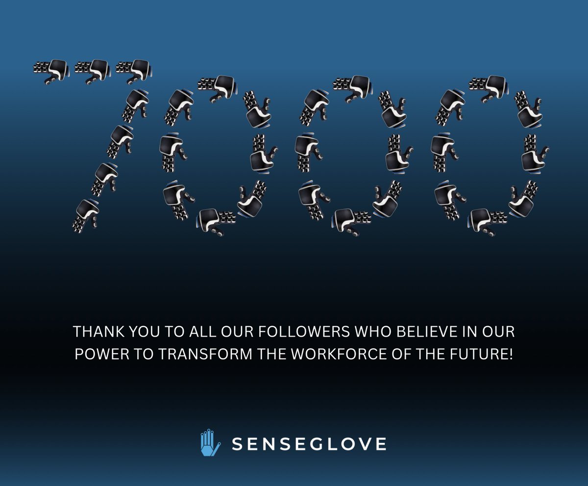 SenseGlove's tweet photo. We have just reached 7,000 followers on LinkedIn

Thank you to all our followers who believe in our power to transform workforce training via XR and robotics! https://t.co/mmTBLR7oFy