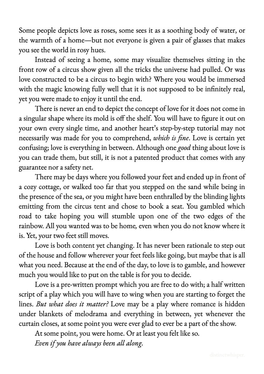 To be a part of the show you signed up for.