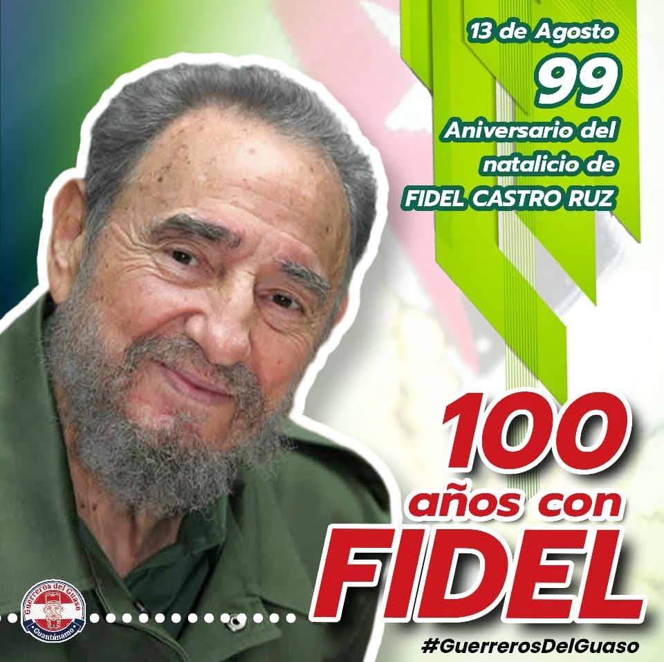 Nuestro pueblo recuerda con dolor su partida, pero a su vez con el amor que se le profesa, festeja los 99 años de su natalicio. Humildad, sensibilidad, solidaridad, internacionalismo, socialismo y unidad son algunos de los atributos incorporados por #FidelNuestro en la sociedad.