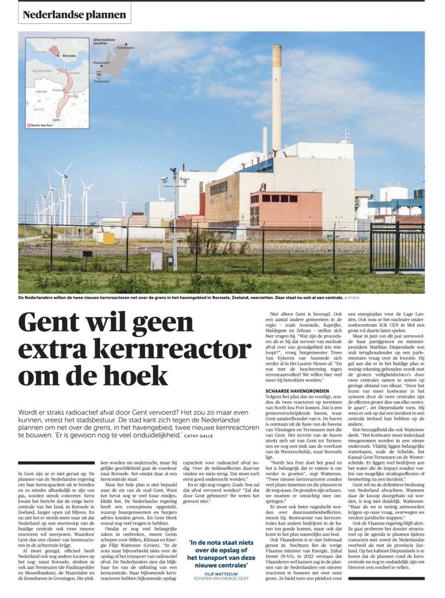 Intussen is quasi iedereen overtuigd dat kernenergie de enige energie zonder negatieve milieu-effecten biedt… maar toch is reactie @stadgent puur NIMBY. Waarom niet ijveren voor gezamenlijk energieplan ipv al met de hakken in het zand van start te gaan? ⁦<a href="/filipwatteeuw/">Filip Watteeuw</a>⁩