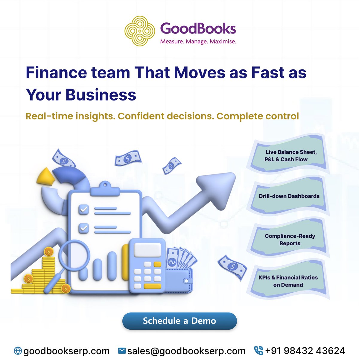 GoodBooks_ERP's tweet image. Today’s finance leaders need more than reports- they need real-time answers.

Whether you&apos;re navigating uncertainty or scaling growth, GoodBooks Finance gives you the financial clarity to act decisively.
bit.ly/finance-erp

#FinanceManagementSoftware #FinanceERP #ERP