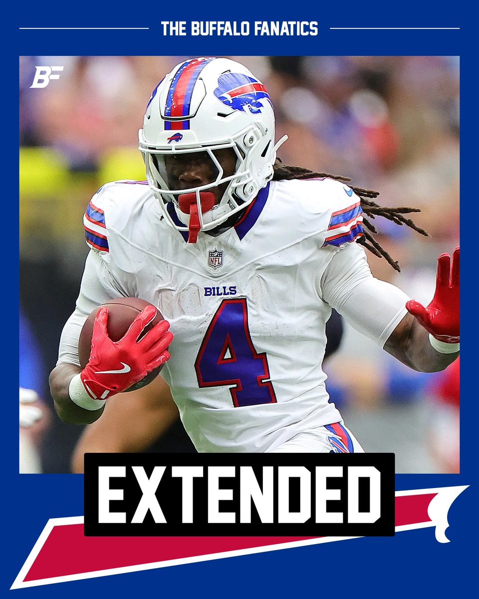 BfloFanatics's tweet image. RB James Cook and the Bills agree to terms on a 4-year, $48M extension with $30M guaranteed.

#BillsMafia