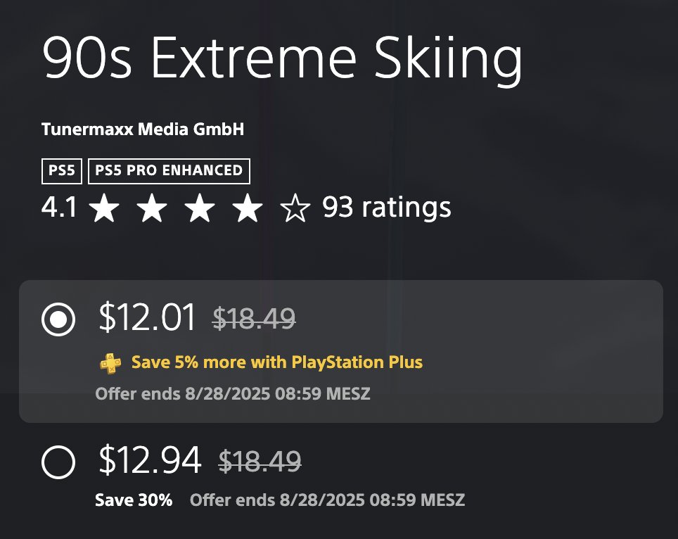 If you have #PSVR2, you can now have the game with highest discount ever! #PSPlus #90sExtremeSkiing