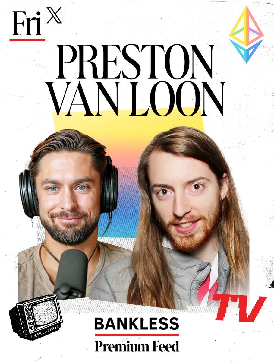I'm in the studio all day today, recording episodes for the <a href="/BanklessHQ/">Bankless</a> Premium Feed! 

1️⃣<a href="/pumatheuma/">Uma Roy</a> - <a href="/SuccinctLabs/">Succinct</a> &amp; $PROVE
2️⃣<a href="/preston_vanloon/">prestonvanloon.eth</a> - Current state of $ETH EIPs
3️⃣<a href="/DeFiDave22/">DeFi Dave</a> - <a href="/capmoney_/">cap</a>  

Want access? Tell your employer to expense Bankless Premium😅

Link 👇