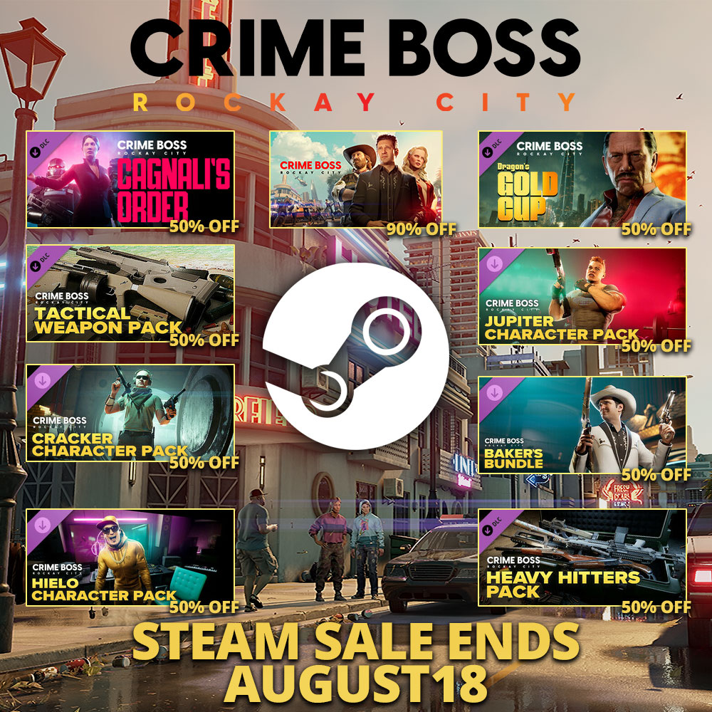 Hey Bosses!

Crime Boss: Rockay City is on a huge discount on Steam! Grab a friend, plan your heists, and steal some serious loot together. 🫂

Sale ends August 18th!

505.games/CrimeBossSteam