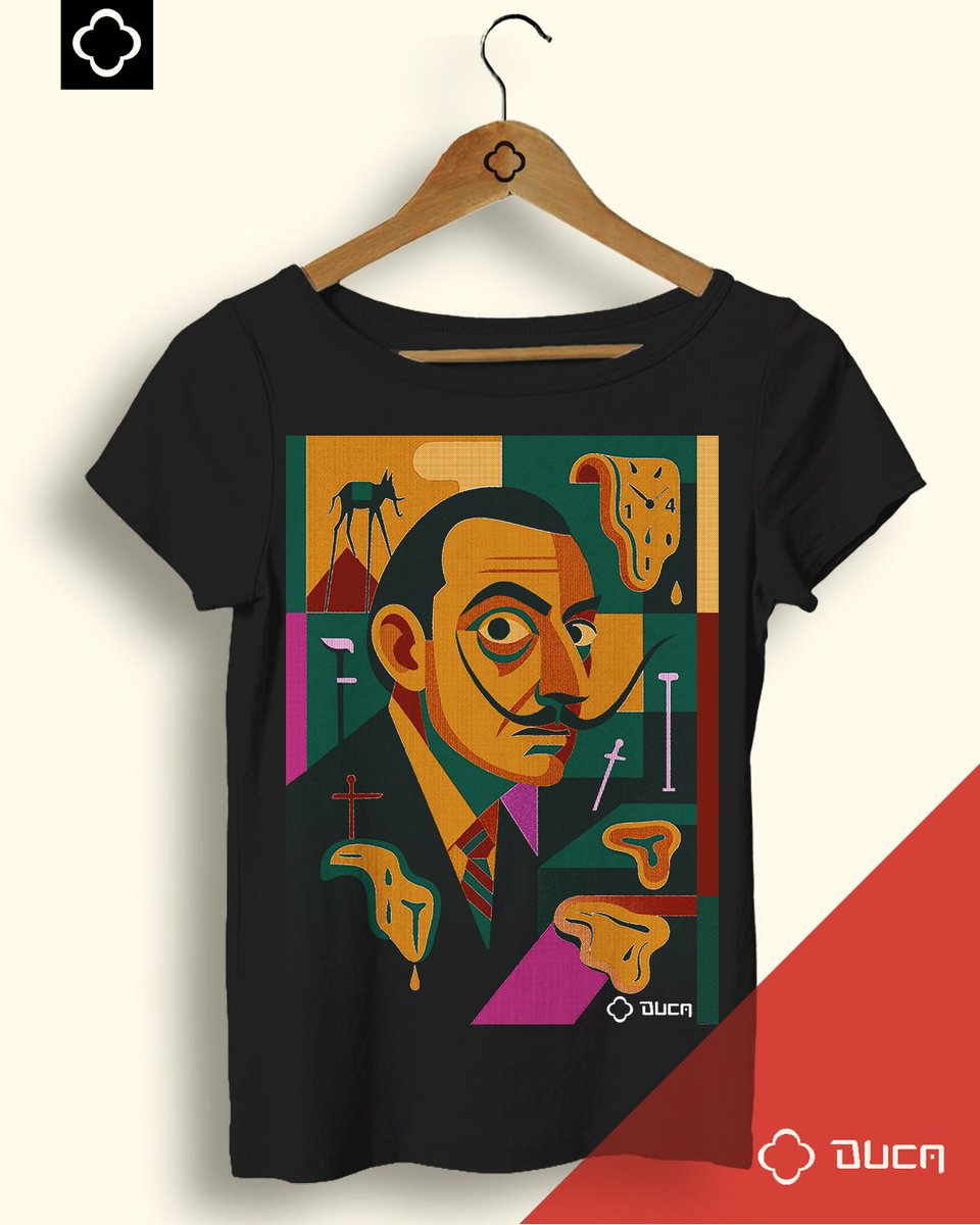 Sejaduca's tweet photo. Nossa homenagem a Salvador Dalí traz o surrealismo em traços geométricos e vibrantes. Parte da coleção que celebra grandes artistas com estilo único e releituras Duca.
#sejaduca #Surrealismo #SalvadorDali #ArteGeometrica https://t.co/T9WtJv7ogC
