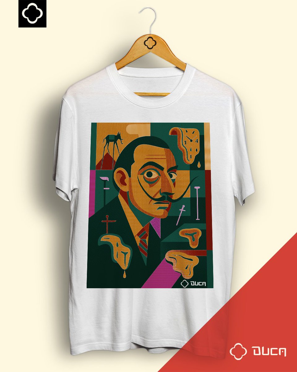 Sejaduca's tweet photo. Nossa homenagem a Salvador Dalí traz o surrealismo em traços geométricos e vibrantes. Parte da coleção que celebra grandes artistas com estilo único e releituras Duca.
#sejaduca #Surrealismo #SalvadorDali #ArteGeometrica https://t.co/T9WtJv7ogC