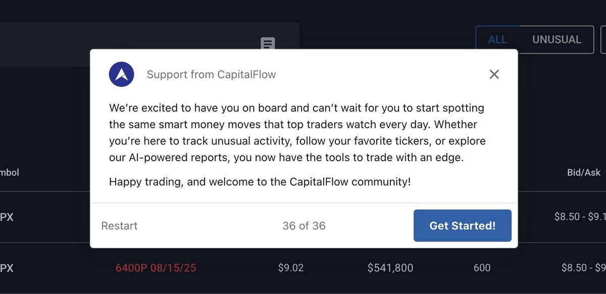 JT (@thealmightyjt) on Twitter photo Just dropped a full dashboard tour for <a href="/CapitalFlowApp/">CapitalFlow</a>.
It walks you through every feature, new and old, so you can learn how to get the most out of the platform.
Check it out 👇🏾
dashboard.capitalflow.app/?product_tour_… Just dropped a full dashboard tour for <a href="/CapitalFlowApp/">CapitalFlow</a>.
It walks you through every feature, new and old, so you can learn how to get the most out of the platform.
Check it out 👇🏾
dashboard.capitalflow.app/?product_tour_…
