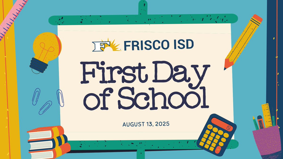 🌟 Hello to the first day of school for <a href="/friscoisd/">Frisco ISD</a>! 🌟

Be safe and patient out there this morning, and remember.. put those phones, smartwatches &amp; airpods away this year.

Thankful to all the educators, bus drivers, crossing guards and volunteers making this day possible across