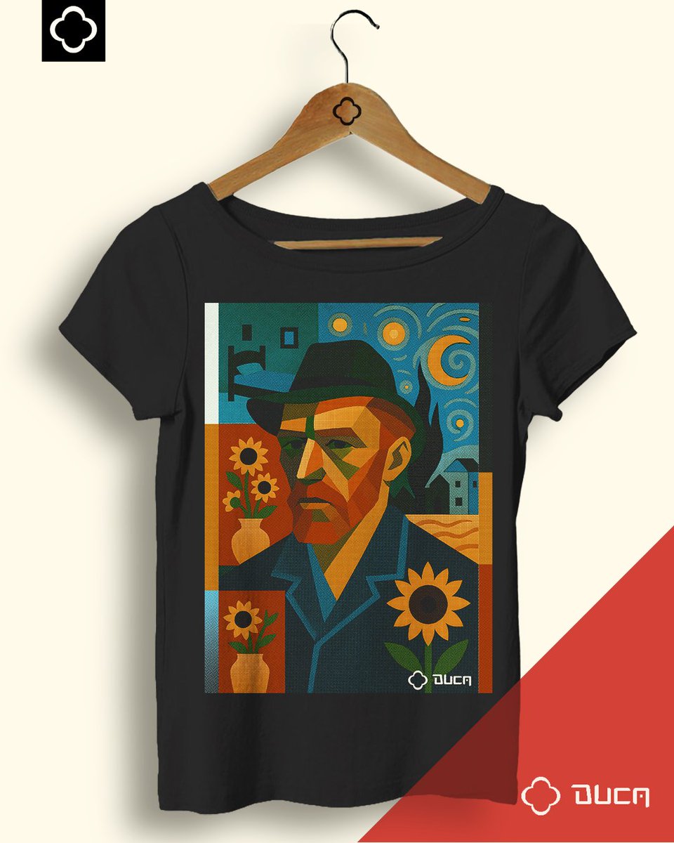 Sejaduca's tweet photo. Confira nossa coleção de artistas imortais em estilo geométrico vibrante! O destaque de hoje é Van Gogh, com suas cores marcantes, girassóis e a icônica Noite Estrelada em releitura moderna. Arte que pulsa em cada forma!

#sejaduca #vangogh #art #girassoisdevangogh https://t.co/L7Eun68j23