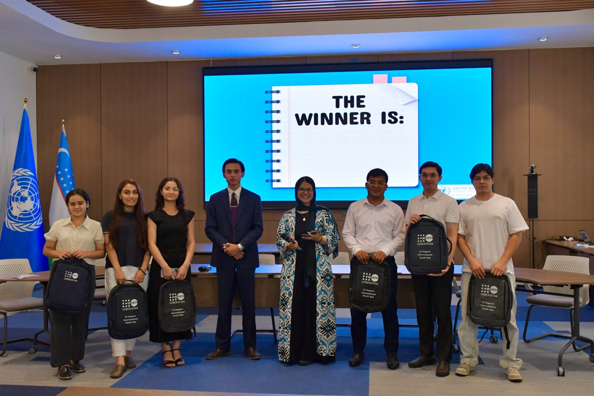Investing in young minds fuels global progress. 
🌍✨ On #InternationalYouthDay, a joint UN #YOUTH4GLOBALGOALS QUIZ 2025 brought together 50+ bright participants from across Uzbekistan to test their knowledge on the #SDGs, climate action, peacebuilding, and UN history.   
By