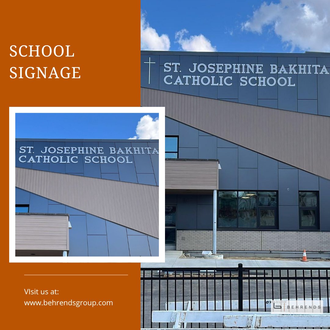 School signage in Edmonton, AB has a strong root in our history at Behrends. Proud we can continue to provide beautiful signage to so many schools across the province of Alberta. 

#alberta #albertabusiness #abschools #signage #signs #behrends #behrendsgroup #yeg