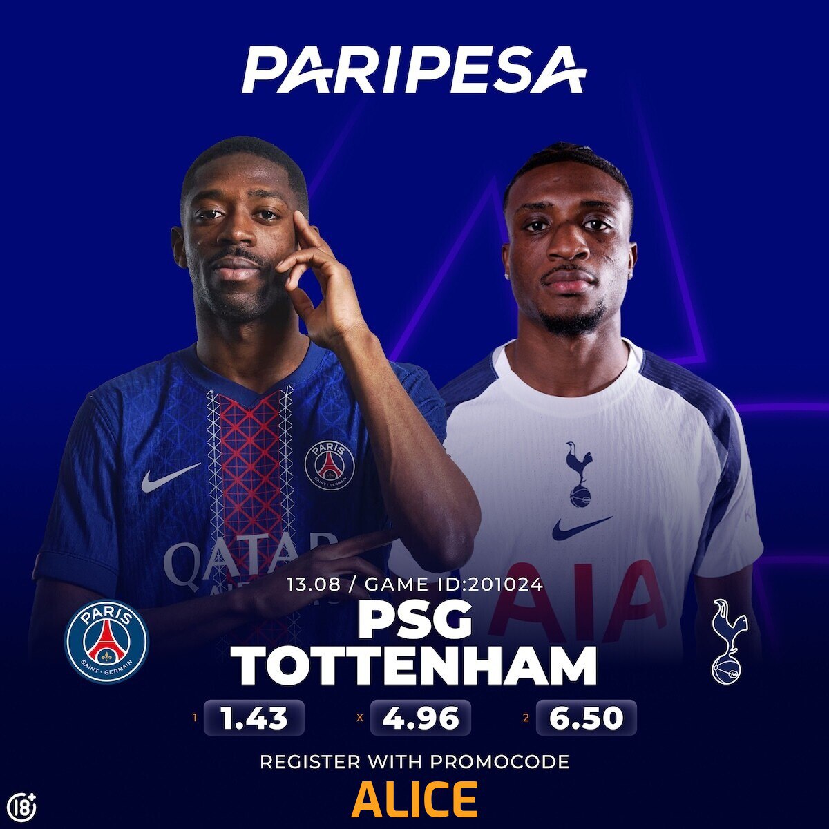Follow instructions 📩
✅Use #PARIPESA 
✅Predict the final score for today's Match. 
✅And stand a chance of WINNING 500KSH
✅Make sure you have PARIPESA ACCOUNT 💯
Registration: paripesa.bet/alice
App: paripesa.bet/aliceapp
PROMOCODE 👉ALICE