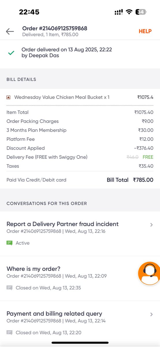 kr_Aryan_'s tweet photo. @Swiggy I ordered a Wednesday Value Chicken Meal (Order ID: 214069125759868) but received a wrong order (ID: 214069366066968). Despite contacting support, there's been no resolution. Kindly look into this urgently. Proofs attached. #SwiggySupport https://t.co/xKqtl8YSfb