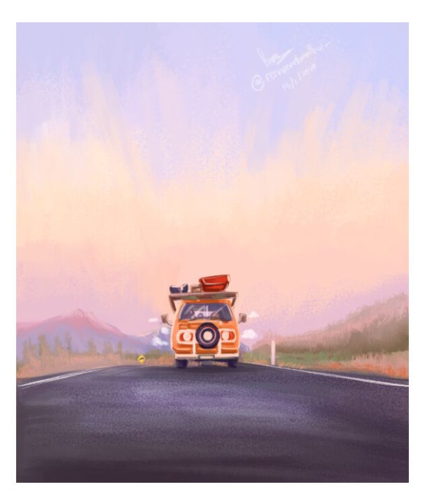 rerechan09's tweet photo. Art of the Day: "Road trip". Buy at: https://t.co/HGCMPvy2Sc https://t.co/5J9Zv5F6Ol