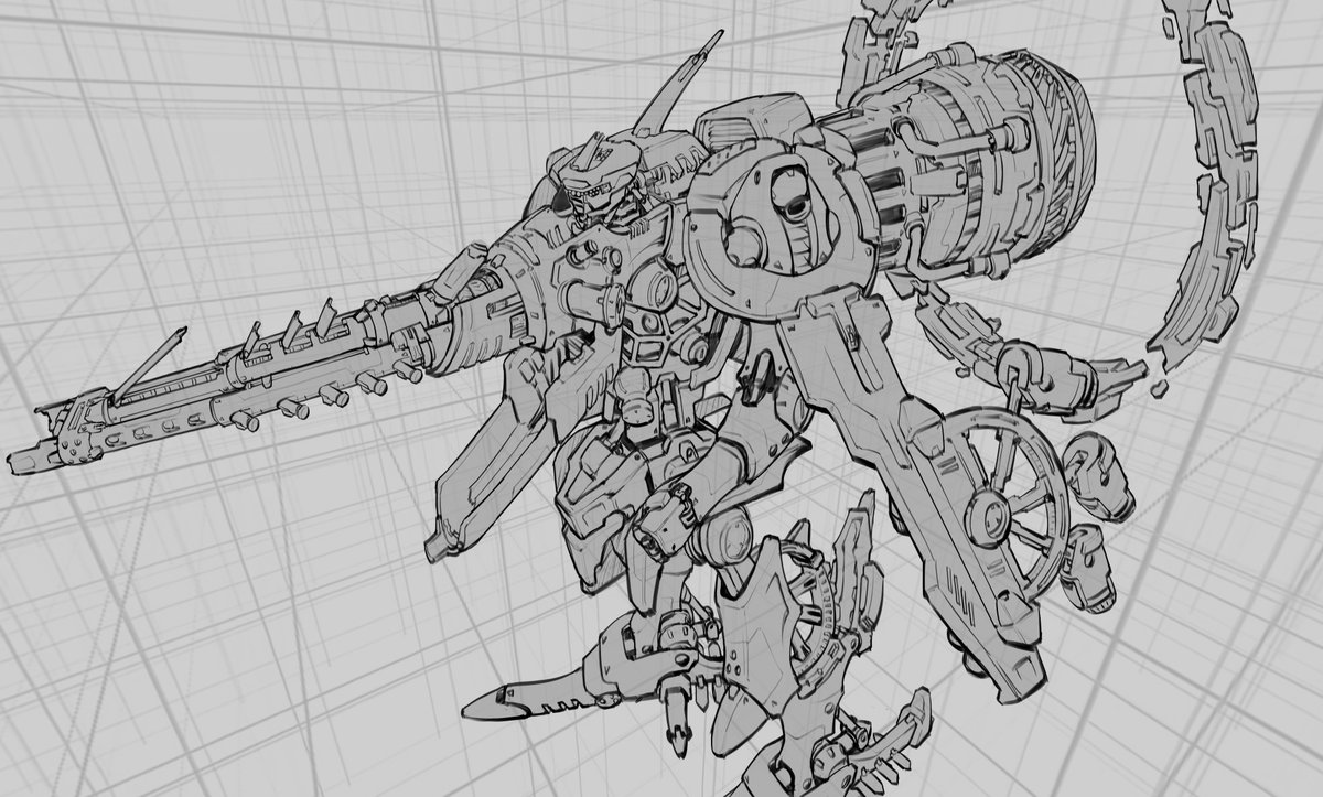 SuikkaGcy's tweet image. Changing things up today—sharing some mechanical armor art I drew long time ago. Maybe coloring or adding a mech hangar background would look really cool.🤔
By the way, always welcome artmoots.🥹🥹
#MechaDesign #OriginalMecha #SciFiArt #HardSurface #artmoots #moots #lineart