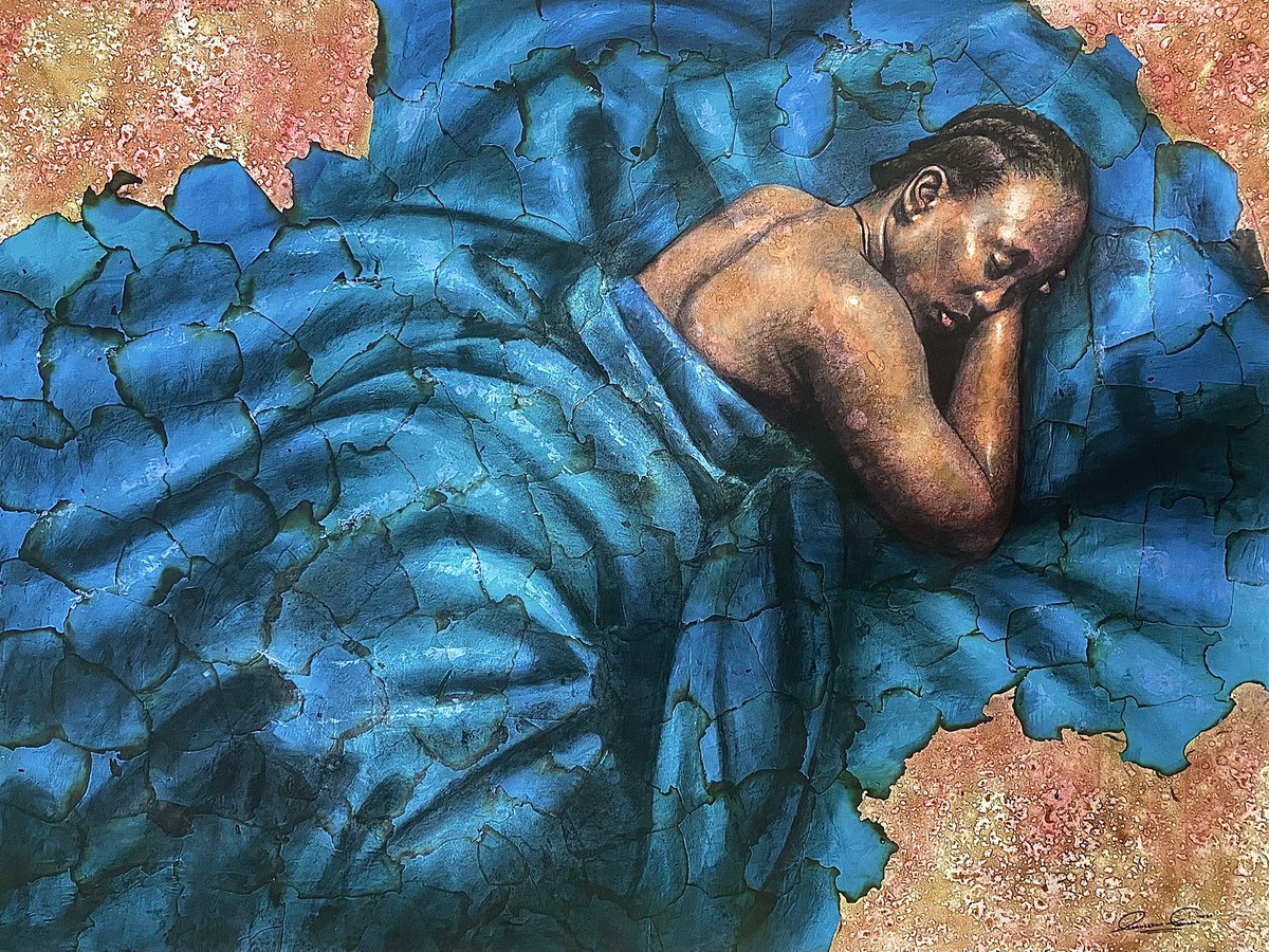 KruceKoncept's tweet photo. •A Little Sleep, A Little Slumber•
•
•
#akinsolaolamilekan #art #africanartist #totellastory #brown #latent #nostalgia #artindiaspora https://t.co/U7VHD9Olsc