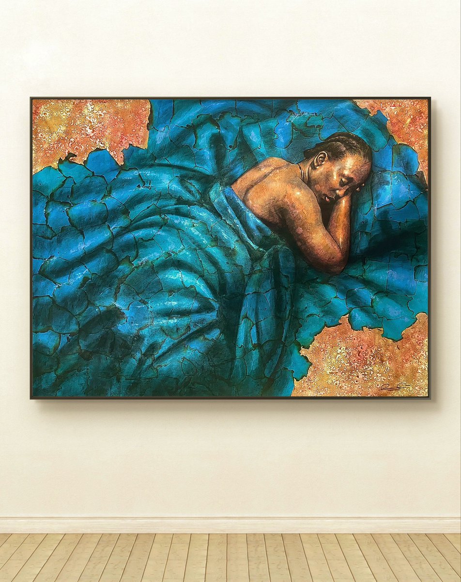 KruceKoncept's tweet photo. •A Little Sleep, A Little Slumber•
•
•
#akinsolaolamilekan #art #africanartist #totellastory #brown #latent #nostalgia #artindiaspora https://t.co/U7VHD9Olsc