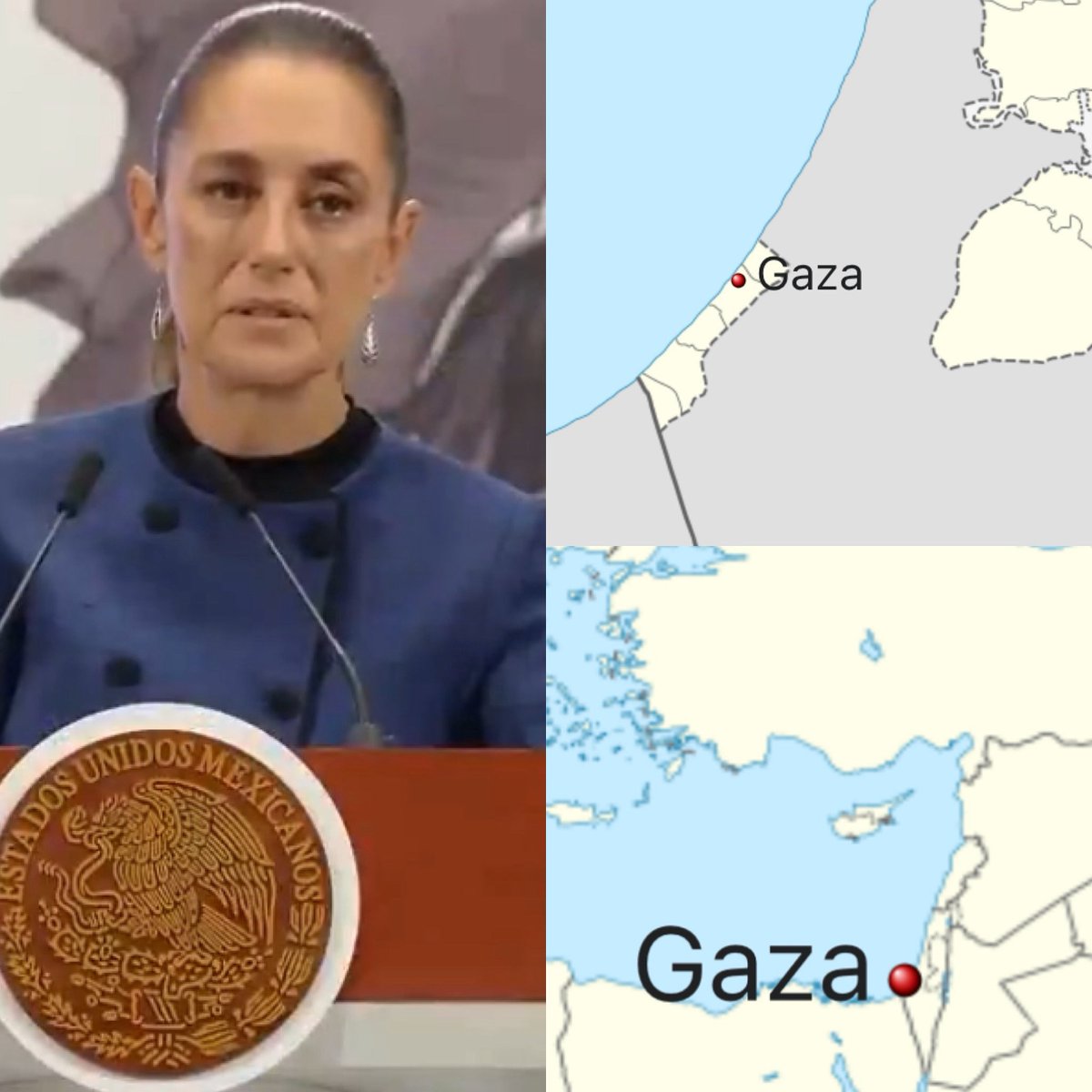 “Lo que pasa en Gaza es terrible, es muy triste"

“Nosotros siempre hacemos un llamado a la paz urgente.”

-Claudia Sheinbaum en conferencia de prensa el día de hoy.
