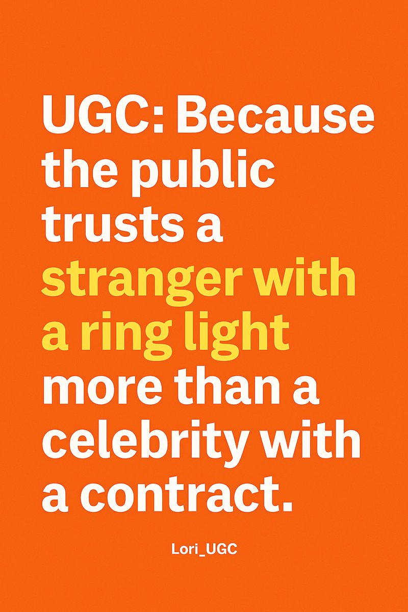 A stranger with a ring light &gt; a celebrity with a contract? 📸 #UGC #Marketing #ugcads #ROI