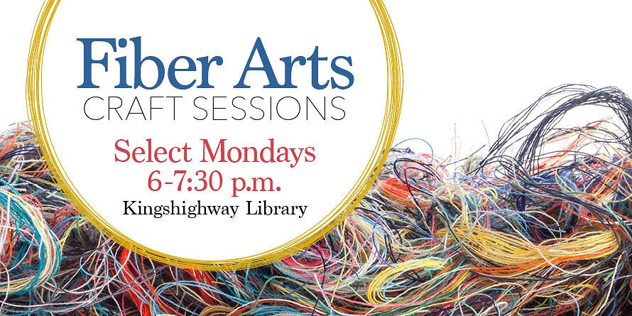 Bring your favorite fiber arts project and connect with fellow crafters during our Fiber Arts Craft Session on  August 18 from 6-7 p.m. at Kingshighway Library.